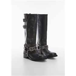 Botas piel hebilla -  Mujer | MANGO OUTLET Melilla