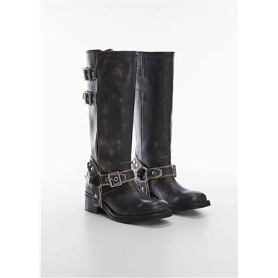 Botas piel hebilla -  Mujer | MANGO OUTLET Melilla
