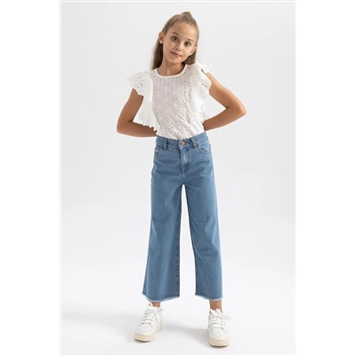 Defacto Kız Çocuk Wide Leg Geniş Paça Pantolon V4325A623AU