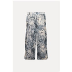 ZW COLLECTION PRINTED STRAIGHT-LEG TROUSERS
