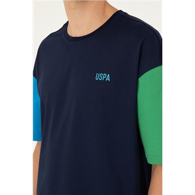 Erkek Comfort Fit Bisiklet Yaka Lacivert Tişört