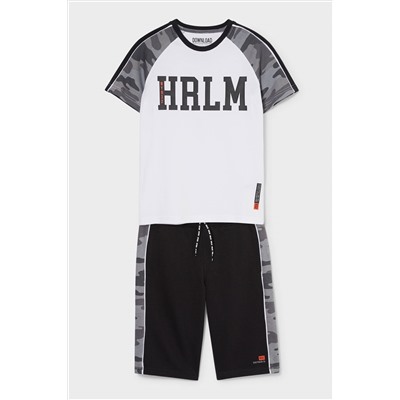 Set - Kurzarmshirt und Sweatshorts - 2 teilig