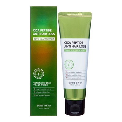 SOME BY MI CICA PEPTIDE ANTI HAIR LOSS DERMA SCALP TREATMENT Пептидная маска против выпадения волос с экстрактом центеллы азиатской 50мл