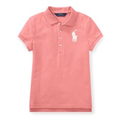 GIRLS 7-16 Big Pony Stretch Mesh Polo