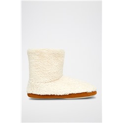 Zapatillas de casa altas forradas Magda Crudo