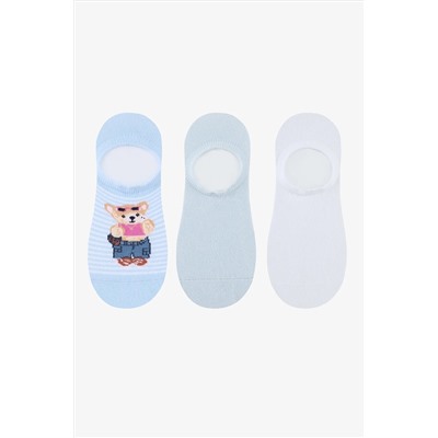 Penti, 3 Çift Pamuklu Teddy Bear Ayı Sneaker Çorap