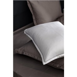 Laila King Size %100 Pamuk Nakışlı Saten Nevresim Takımı - Beyaz