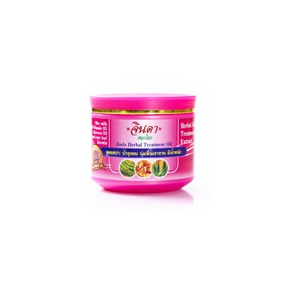 Лечебная маска против ломкости и сечения волос Jinda 400 мл / Jinda herbal treatment oil 400 ml (pink pack)