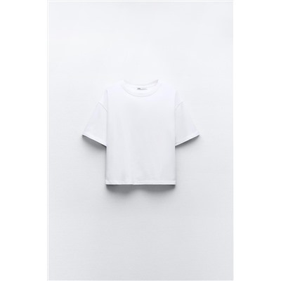 DISTRESSED CROPPED T-SHIRT