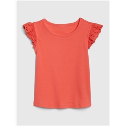 Toddler Eyelet Flutter T-Shirt
