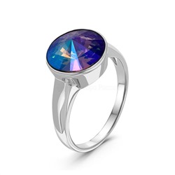 Серьги-пусеты из серебра с кристаллами Swarovski Volcano родированные 925 пробы ESST-2976-6-SER