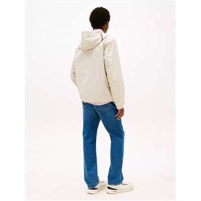 Water-Repellent Hooded Windbreaker