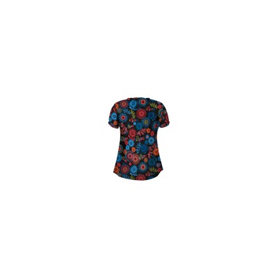 UA Spring Out Black Print Scrub Top