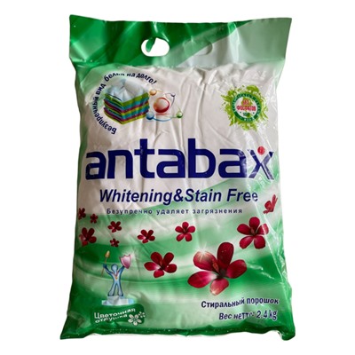 Суперочищающий стиральный порошек Antabax c отбеливающим эффектом 2,4кг