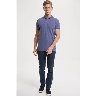 Lee Cooper Erkek Miles Pike Polo Yaka T-Shirt İndigo 192 LCM 242033