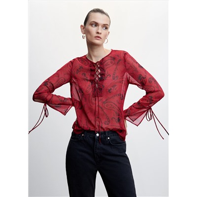 Blusa paisley lazos