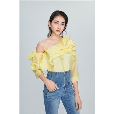 Top Amarillo claro