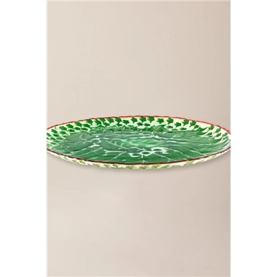 Nora Servis Tabağı - Yeşil - 33 cm