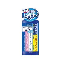 KOSE Hyalocharge Отбеливающая эмульсия для лица против пигментации с витамином С и гиалуроновой кислотой эффект 24 часа бутылка 160 мл