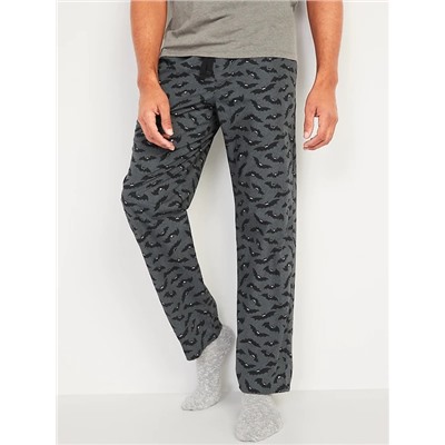 Printed Poplin Pajama Pants for Men