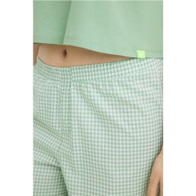 Pijama 100% algodón cuadro vichy verde