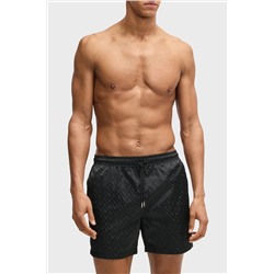 BOSS, Monogram Logo Baskılı Regular Fit Normal Bel Mayo Short Erkek SHORT 50539313 001