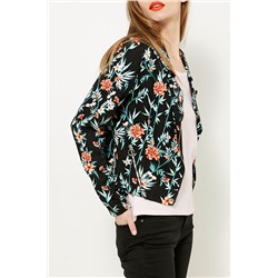 Chaqueta floral Negro y verde