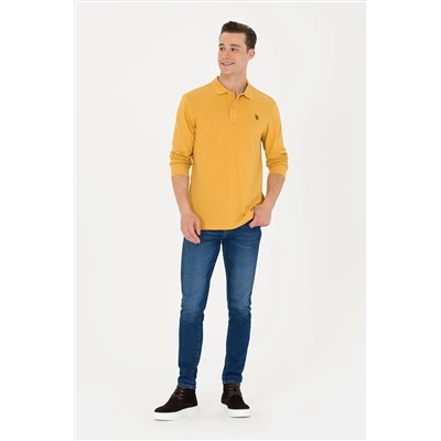 Erkek Hardal Basic Sweatshirt