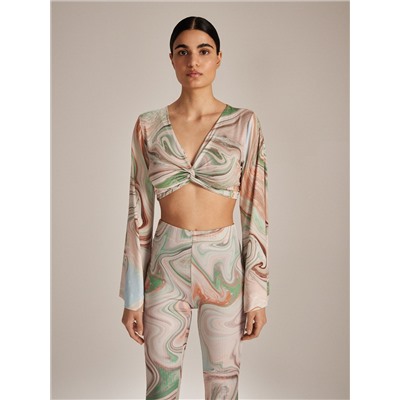 Bluse, gemustert
