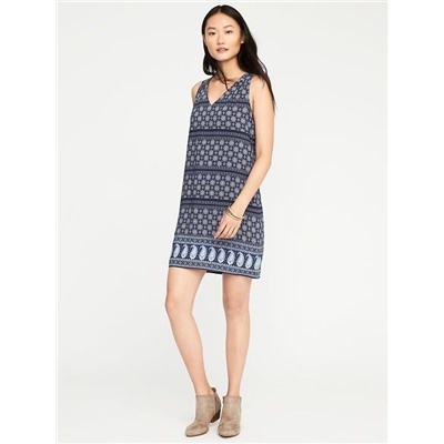 Sleeveless V-Neck Shift Dress for Women | Old Navy