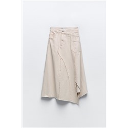 ZW ASYMMETRIC FRAYED SKIRT