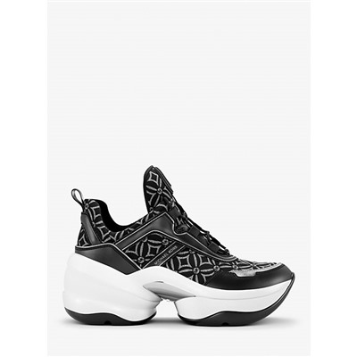 Olympia Metallic Logo Jacquard Trainer