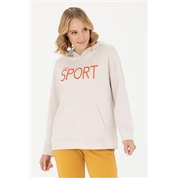 Kadın Taş Kapüşonlu Sweatshirt