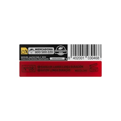 Pintalabios mate 12h Lasting Lips Deliplus 08 rojo