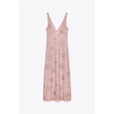 MIDI DRESS WITH BEADS