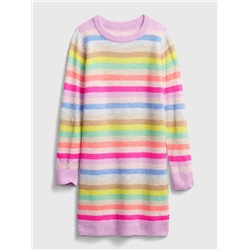 Kids Happy Stripe Sweater Dress