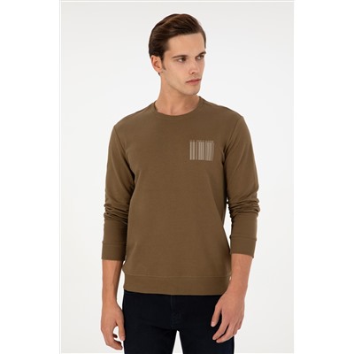 Erkek Haki Sweatshirt