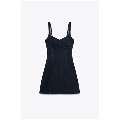 Z1975 STRAPPY DENIM MINI DRESS
