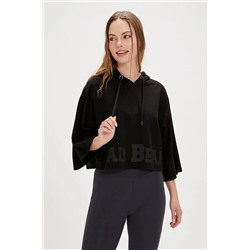 Bad Bear, Ella Siyah Kadın Hoodie Sweatshirt