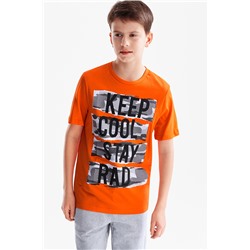 Here and There Kurzarmshirt - Bio-Baumwolle