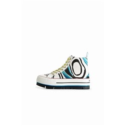 Sneakers altas plataforma psicodelia