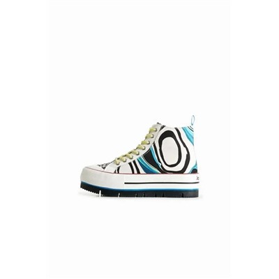 Sneakers altas plataforma psicodelia
