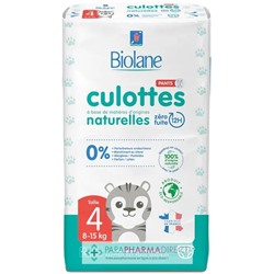 Biolane Pants - Culottes Naturelles - Taille 4 - 8-15kg - 42 couches