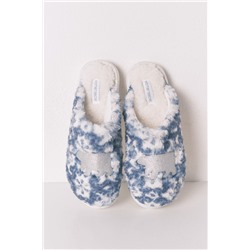 Zapatillas casa borreguito parche oso brillo