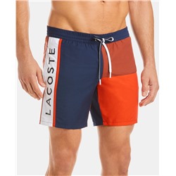Lacoste Men's Classic Colorblocked 6.5" Swim Trunks