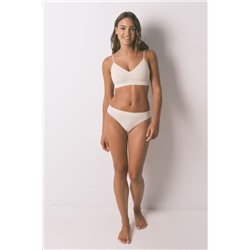 Top sin costuras NATURAL animal print beige