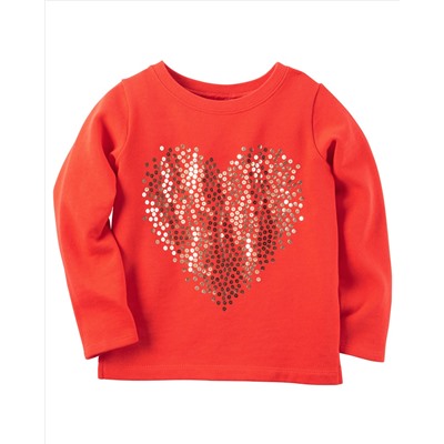 French Terry Gold Heart Top