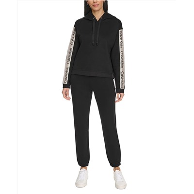 Calvin Klein Women's Logo Stripe Pullover Hoodie