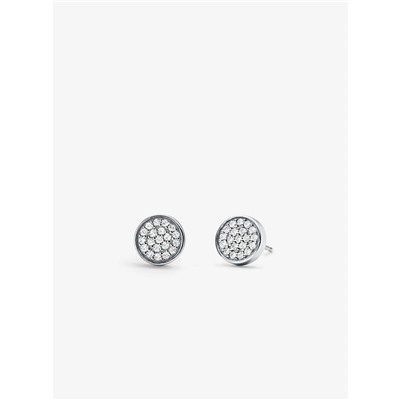 MICHAEL KORS Precious Metal-Plated Sterling Silver Pavé Studs