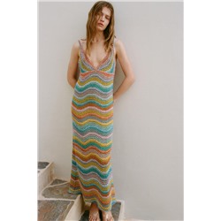 CROCHET KNIT STRAPPY DRESS